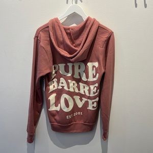 pure barre love graphic hoodie small